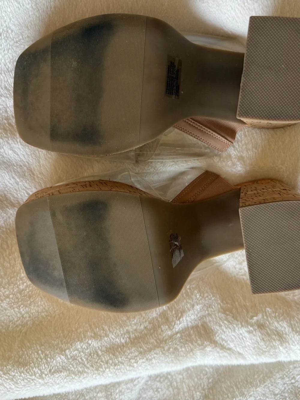 Torrid 9.5W Clear Crossover Cork Slide Sandals - Brown - Picture 3 of 5